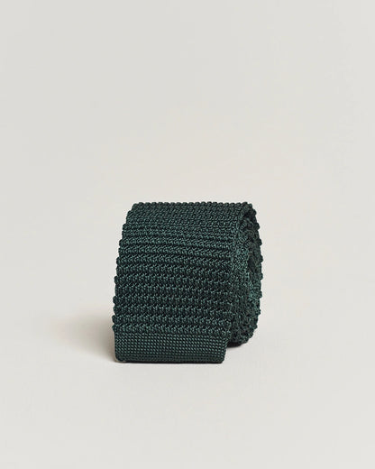 Bottle Green Knitted Wool Tie