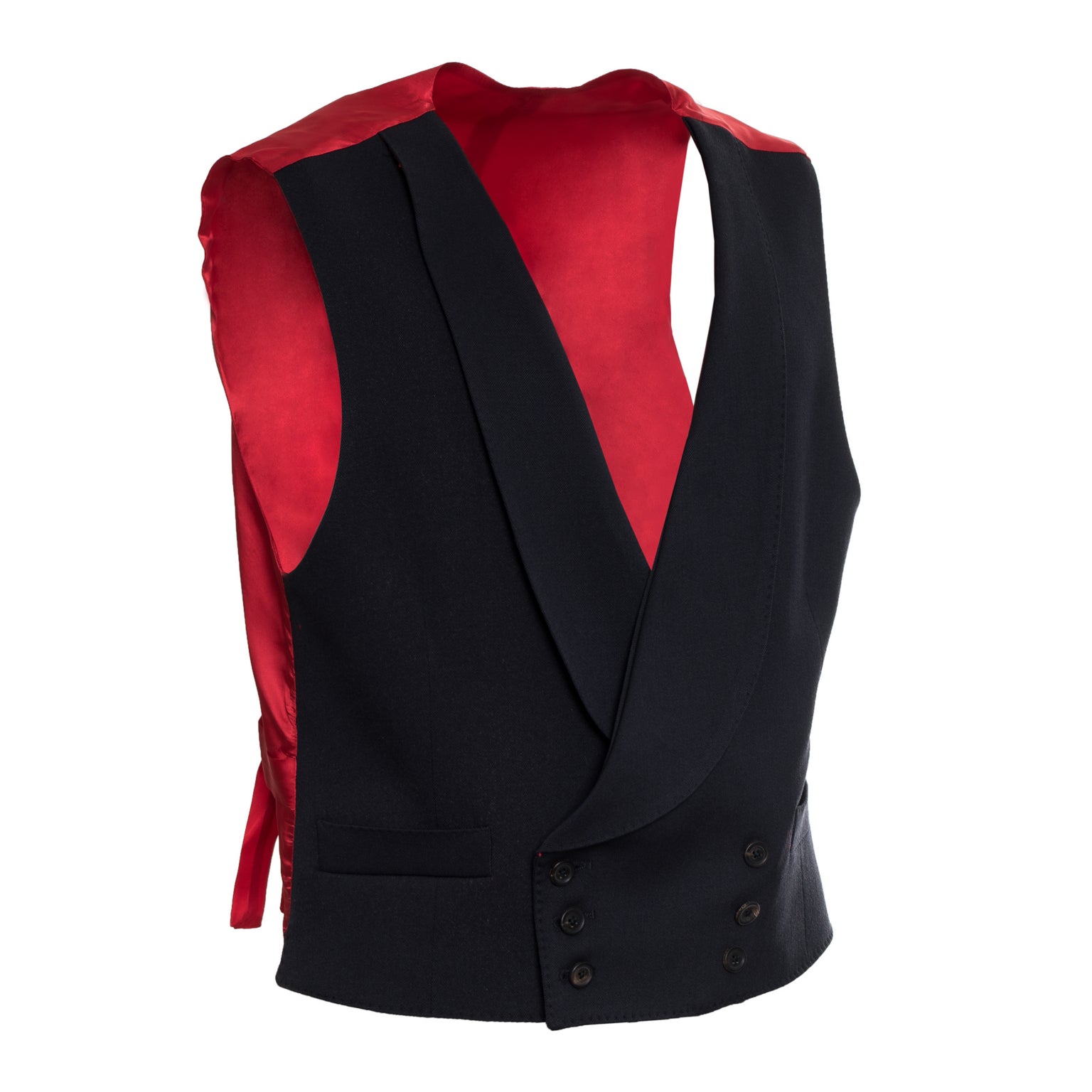 Navy Blue Tropical Super 150s DB Waistcoat