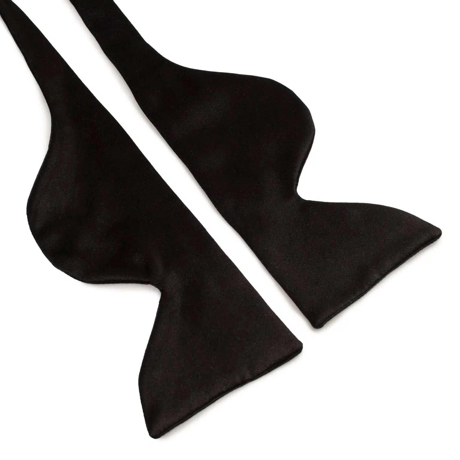 Black Silk Satin "Dean" Bow Tie