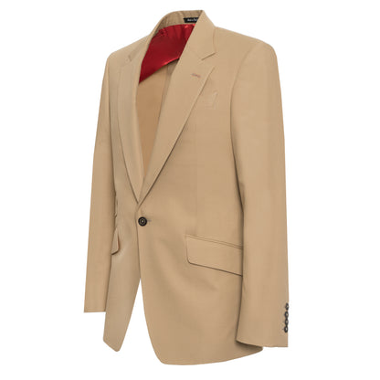 Caramel Beige Cotton Twill Signature Jacket