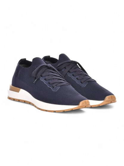 Navy Technical Knitted Sneakers