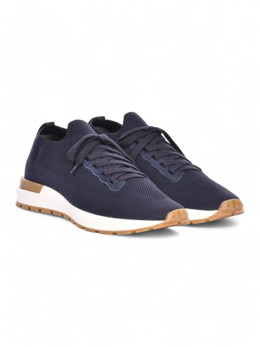 Navy Technical Knitted Sneakers