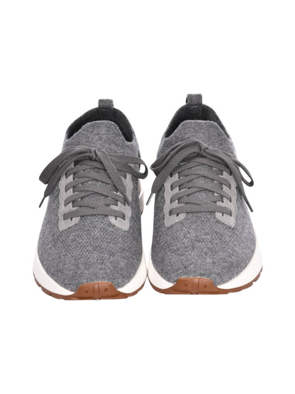 Dark Grey Knitted Wool Sneakers