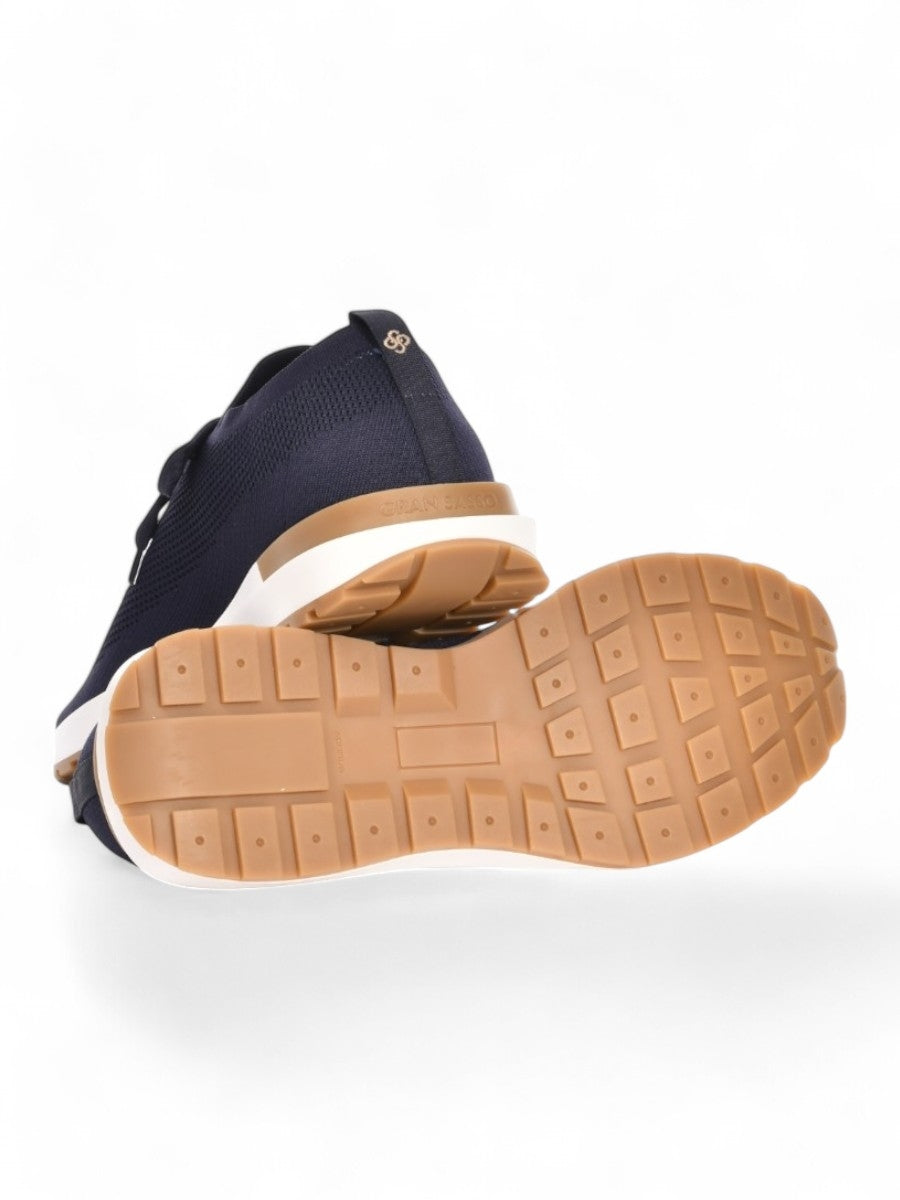 Navy Technical Knitted Sneakers