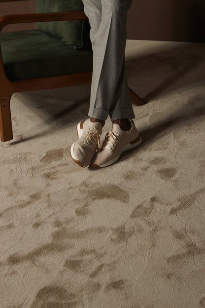 Beige Knitted Wool Sneakers