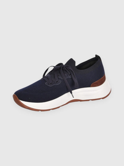 Navy Blue Knitted Wool Sneaker