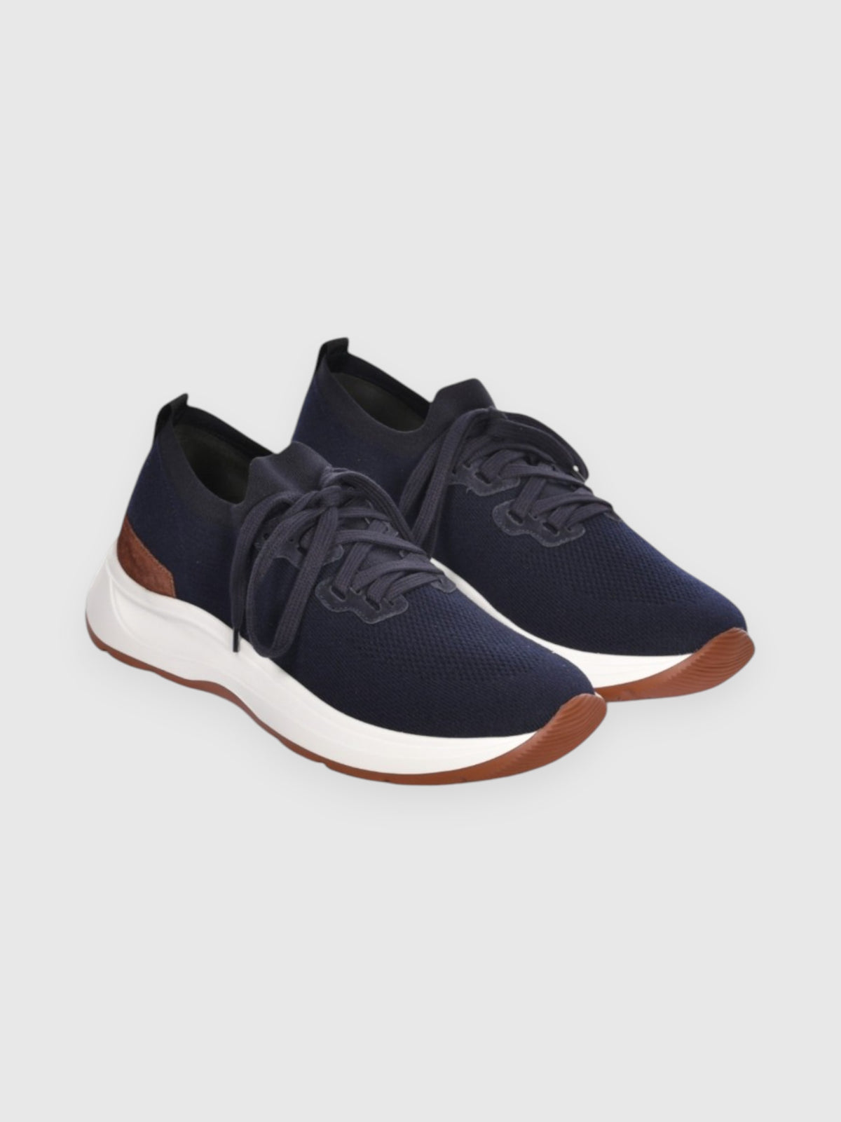 Navy Blue Knitted Wool Sneaker