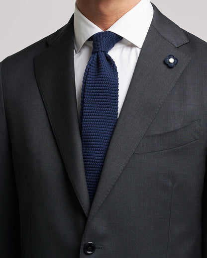 Navy Blue Knitted Wool Tie