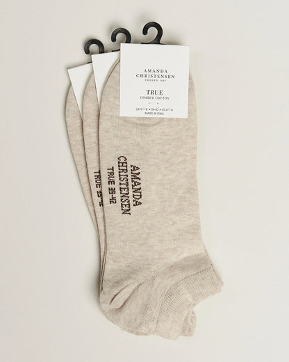 Sand Melange Cotton Sneaker Socks