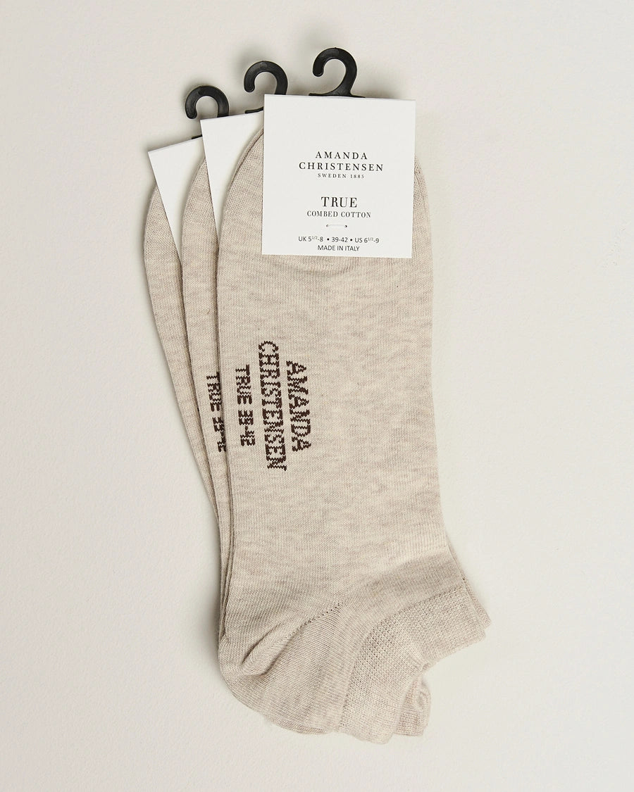 Sand Melange Cotton Sneaker Socks