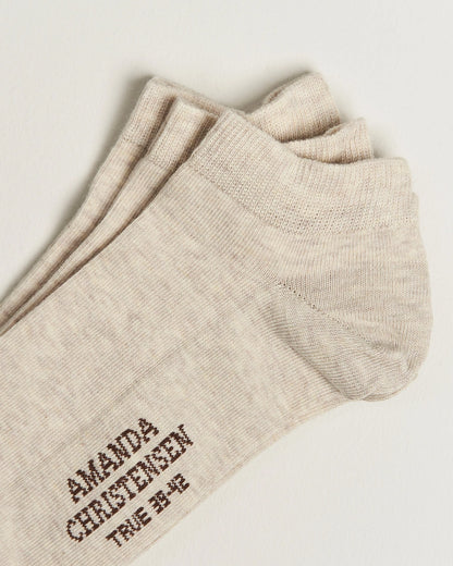 Sand Melange Cotton Sneaker Socks
