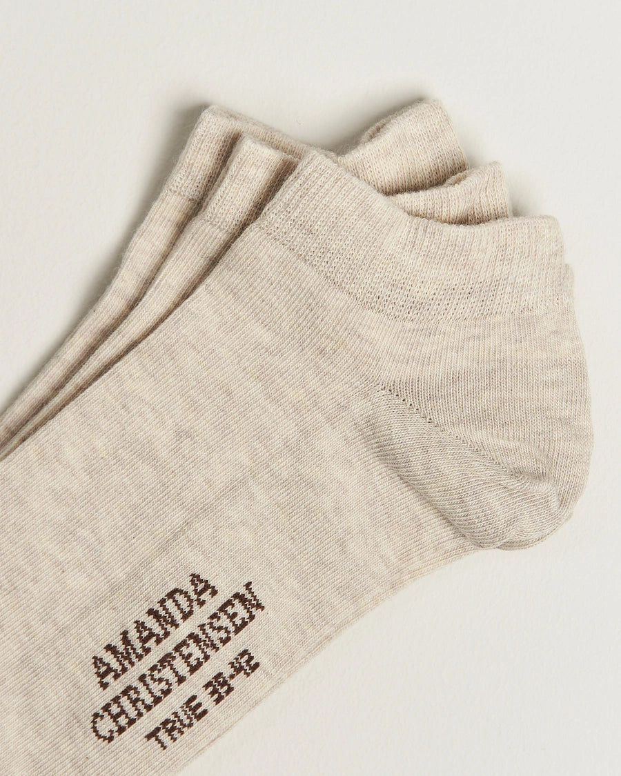 Sand Melange Cotton Sneaker Socks