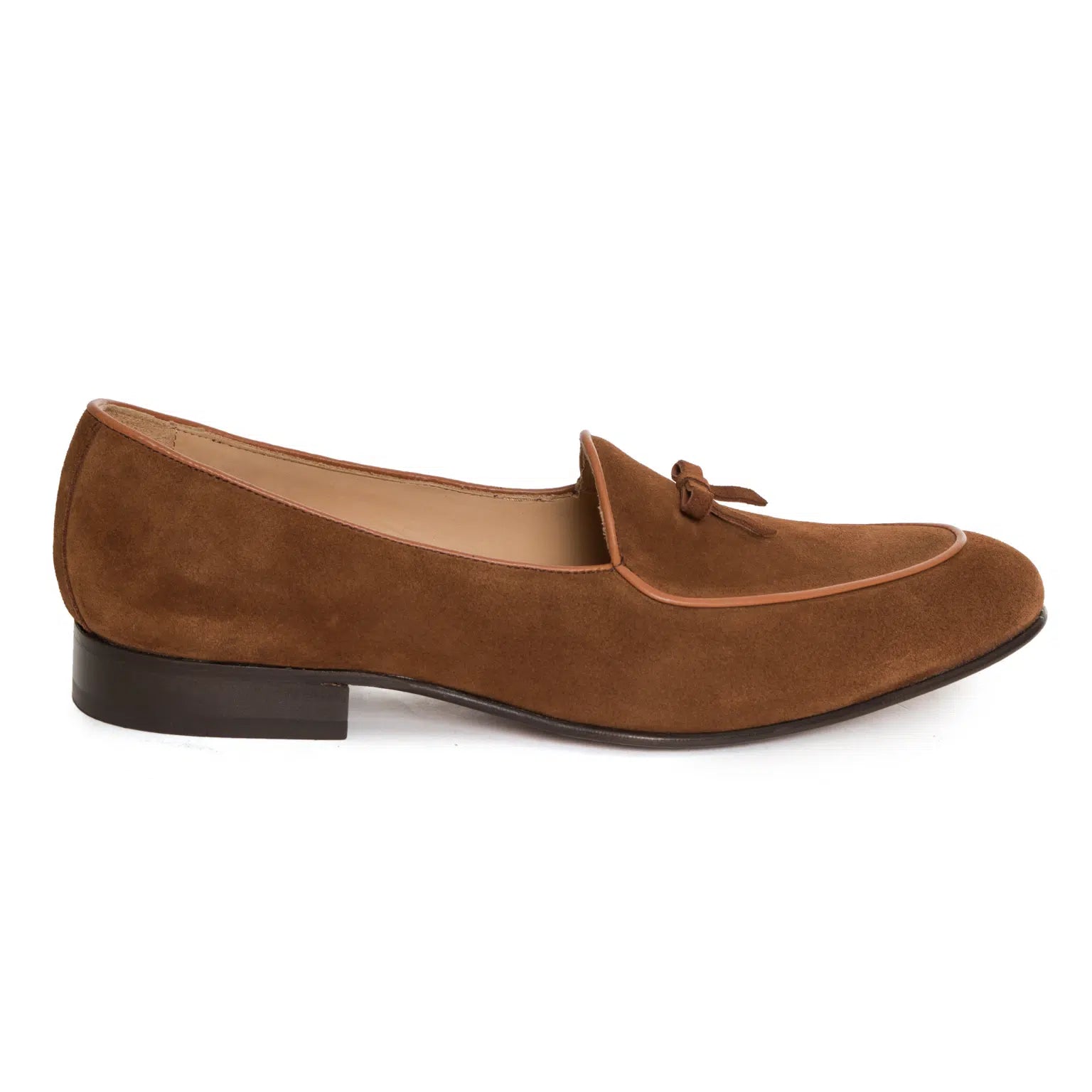 MC HAND MADE BELGIAN LOAFERS IN CARAMEL SUEDE