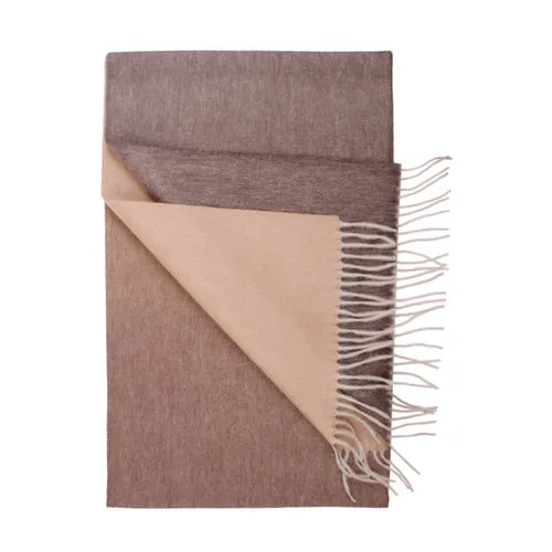 Beige Ombre Wool Scarf