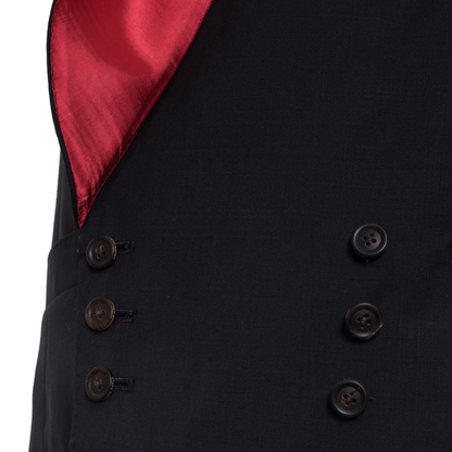 Navy Blue Tropical Super 150s DB Waistcoat