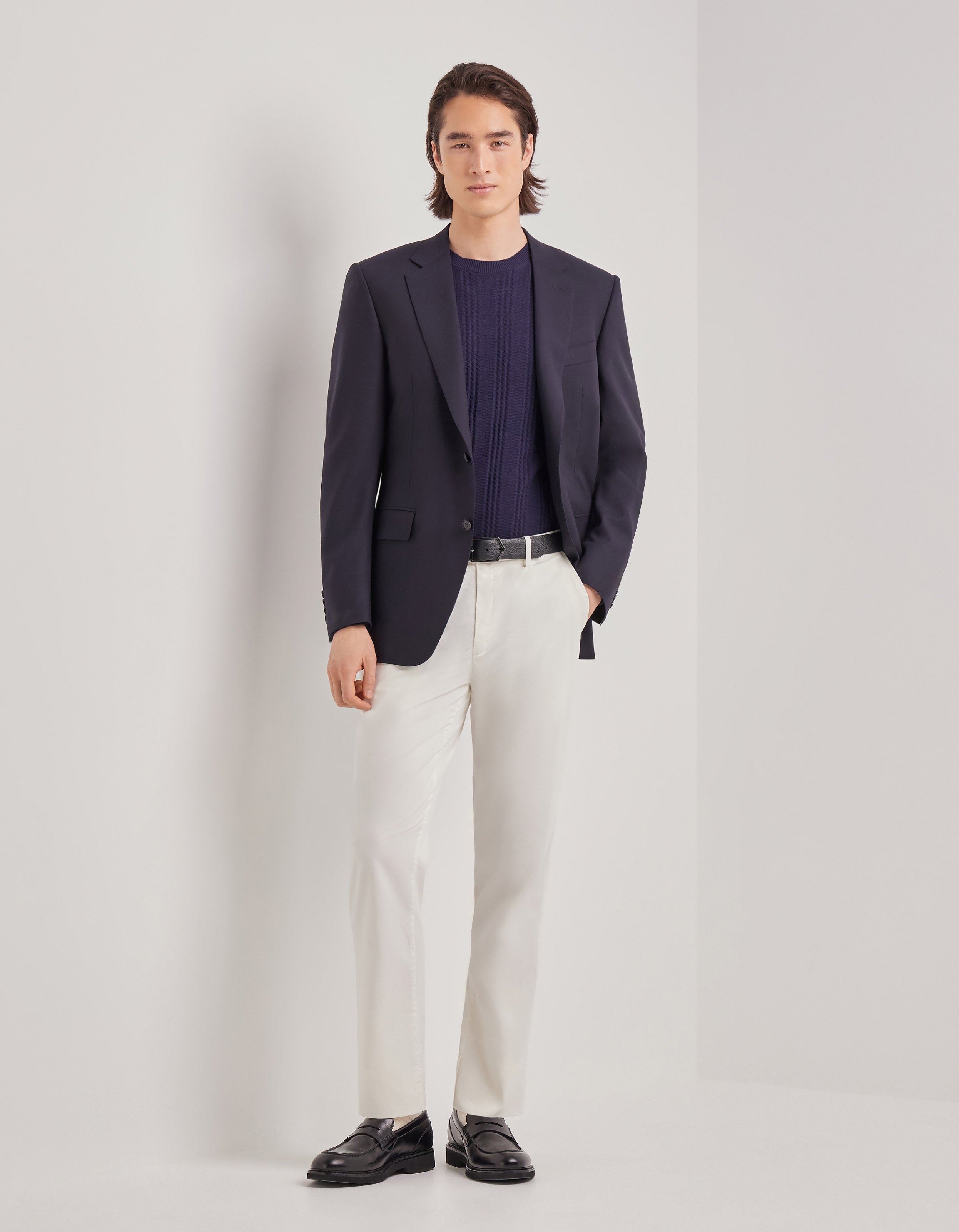 Dark Navy Blue Impeccabile Wool Blazer