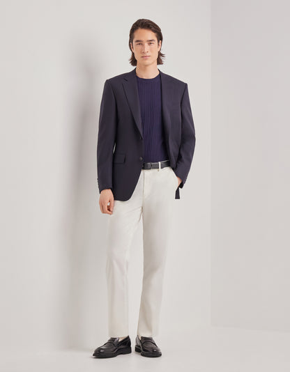Dark Navy Blue Impeccabile Wool Blazer