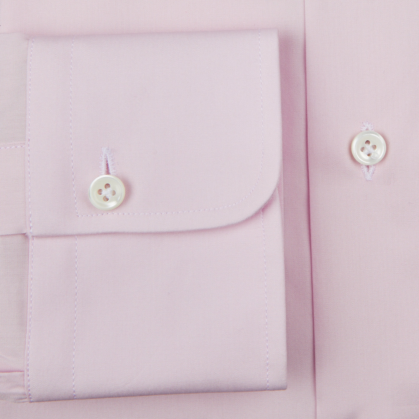 A high-quality Alessandro Gherardi Pink Fine Cotton Single Cuff Shirt with buttons and cuffs, made of pure cotton.