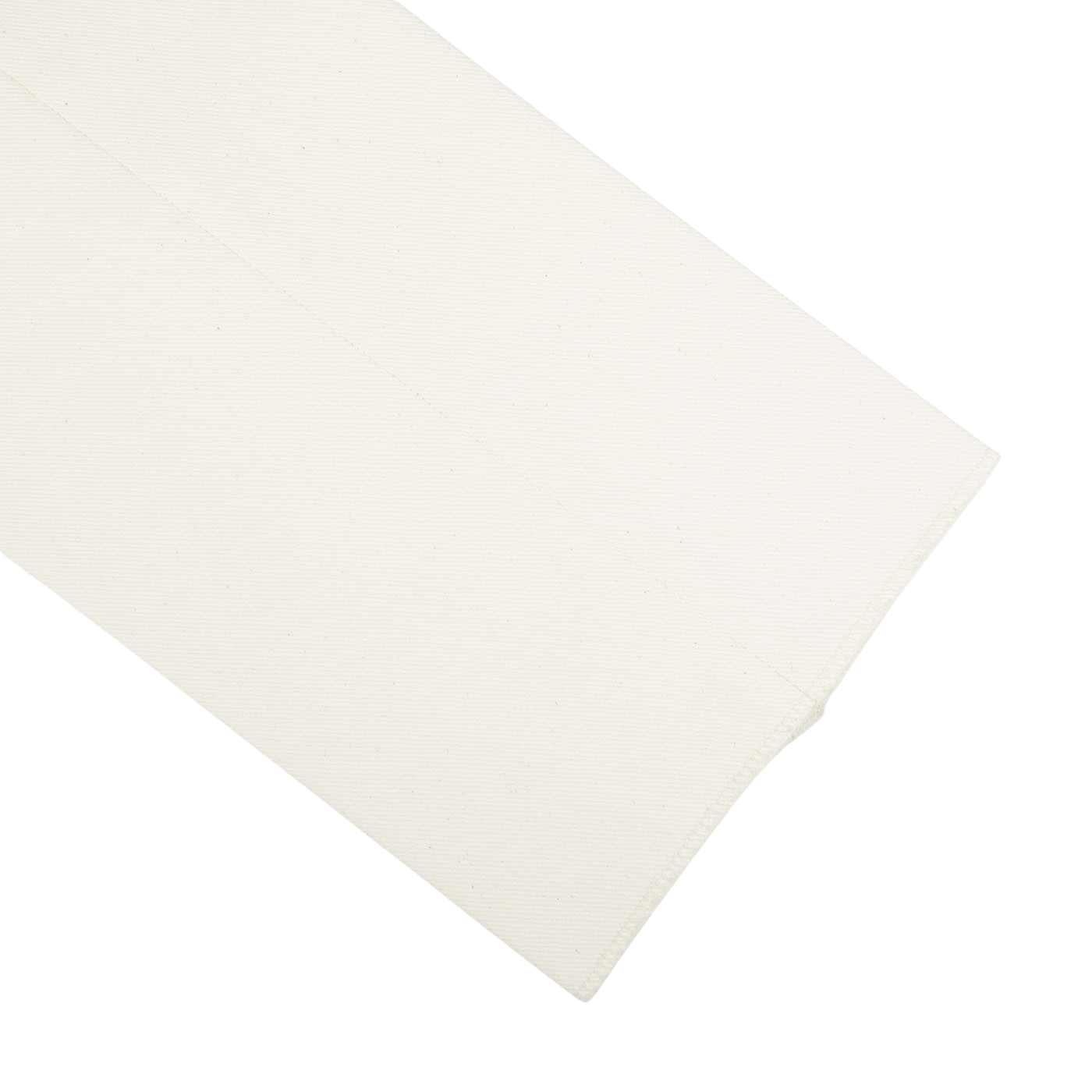 An Alexander Kraft Monte Carlo Cream White Cotton Twill Updated Gurkha Trouser with a slim cut, placed on a white surface.