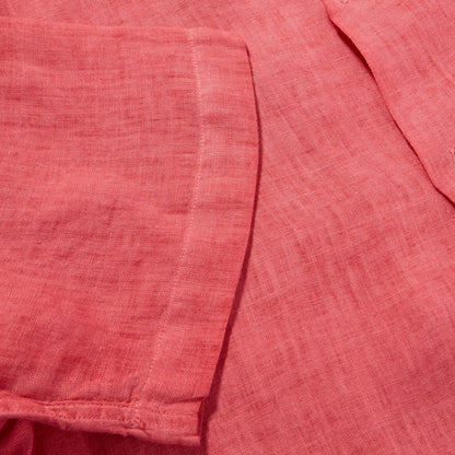 Pink Short Sleeve Linen Shirt