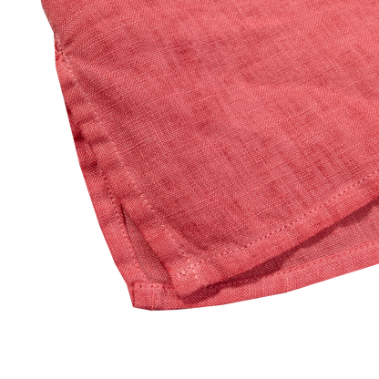 Pink Short Sleeve Linen Shirt
