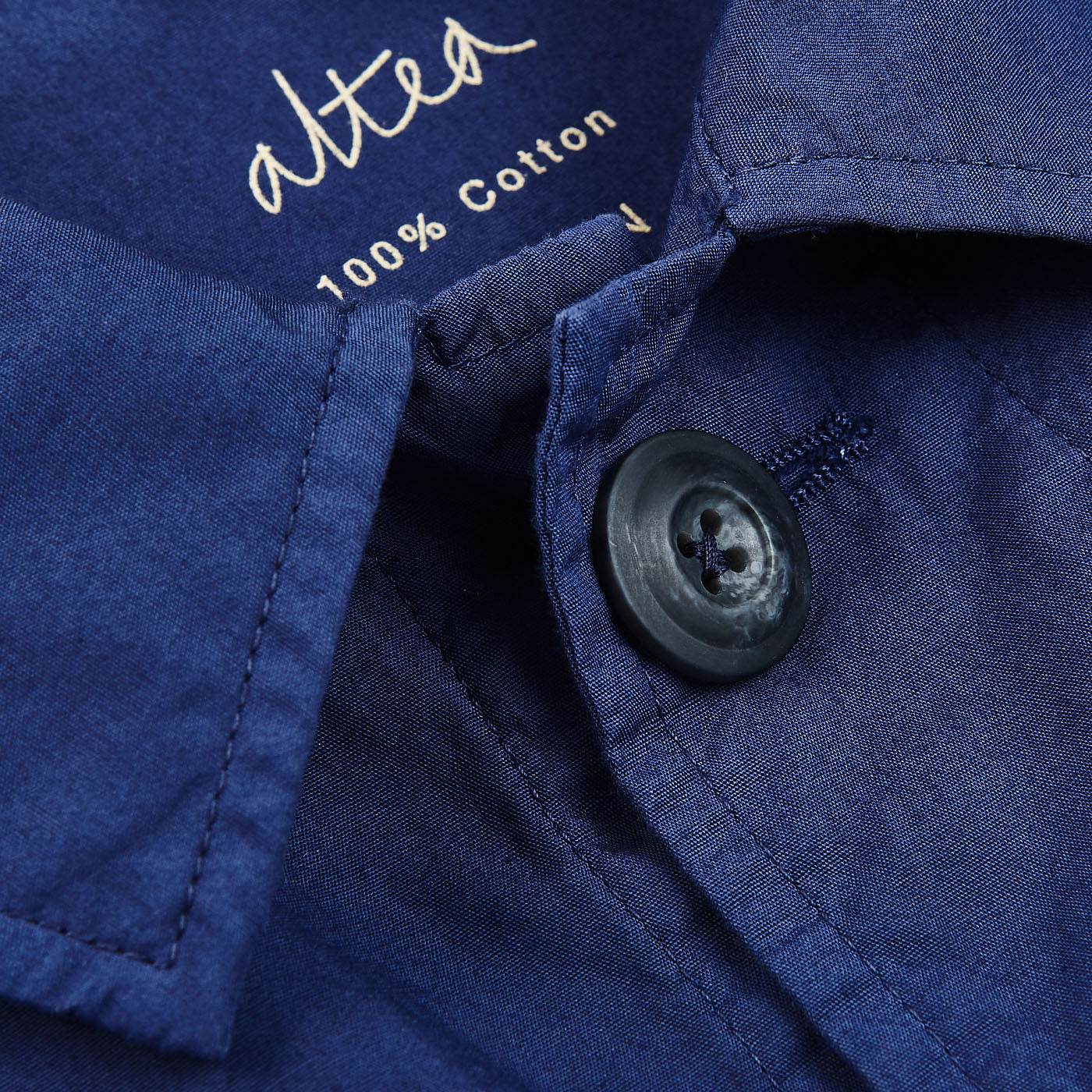 Altea Blue Cotton Poplin Field Jacket Brim