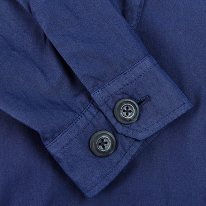 Altea Blue Cotton Poplin Field Jacket Cuff