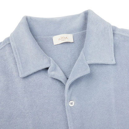 Altea Blue Organic Towelling Cotton Capri Collar Shirt Collar