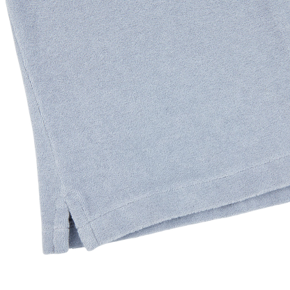 Altea Blue Organic Towelling Cotton Capri Collar Shirt Edge