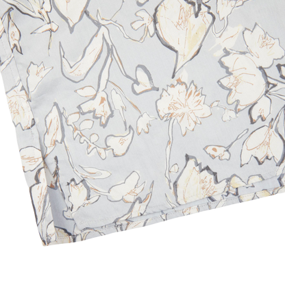 Altea Light Grey Flower Printed Cotton Shirt Edge