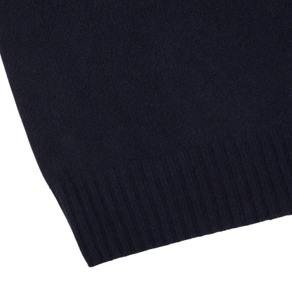 Altea Navy Blue Wool Cashmere Rollneck Edge