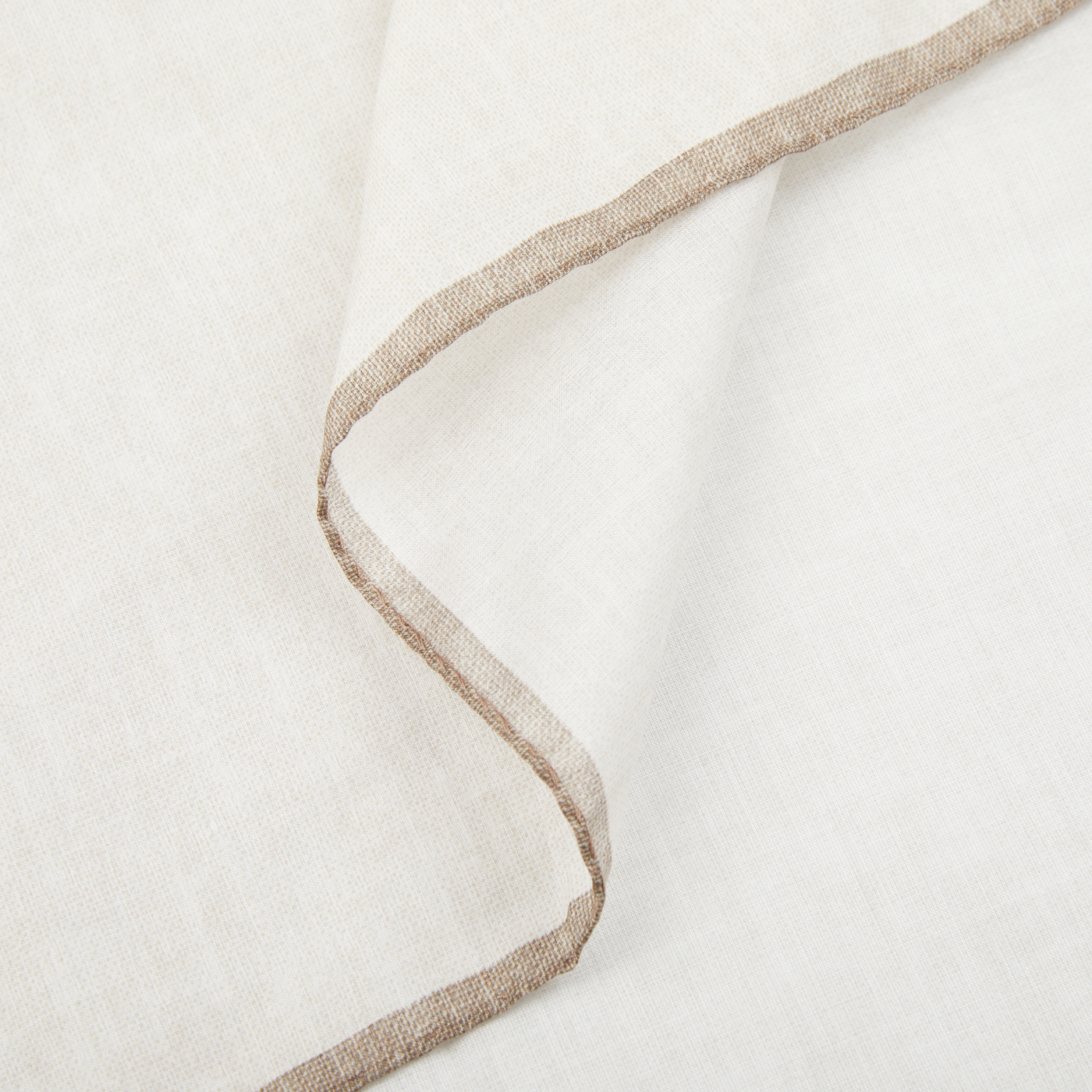 Amanda Christensen Beige Melange Block Printed Cotton Bandana Edge