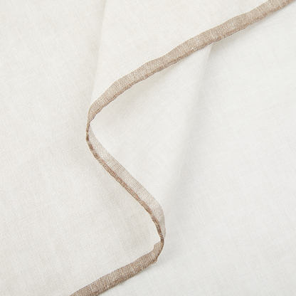 Amanda Christensen Beige Melange Block Printed Cotton Bandana Edge