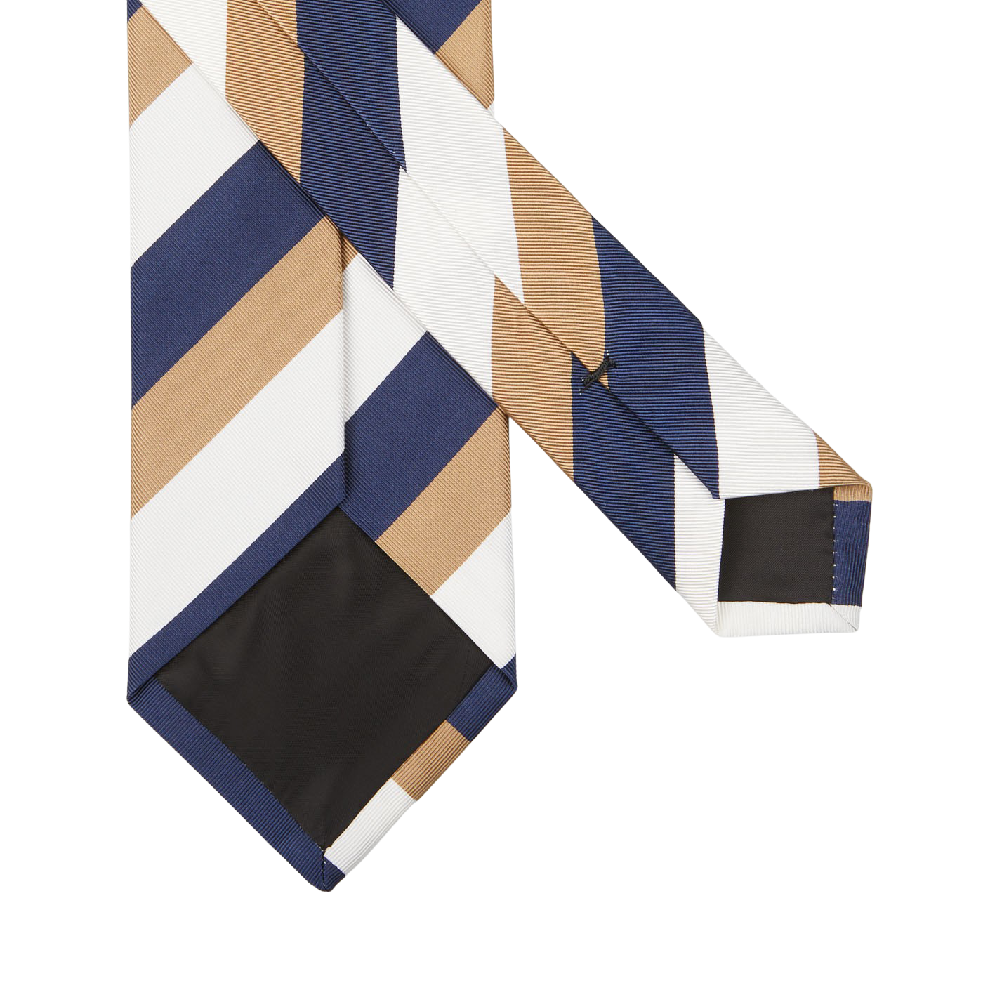 Amanda Christensen Beige Regimental Silk Lined Tie Back