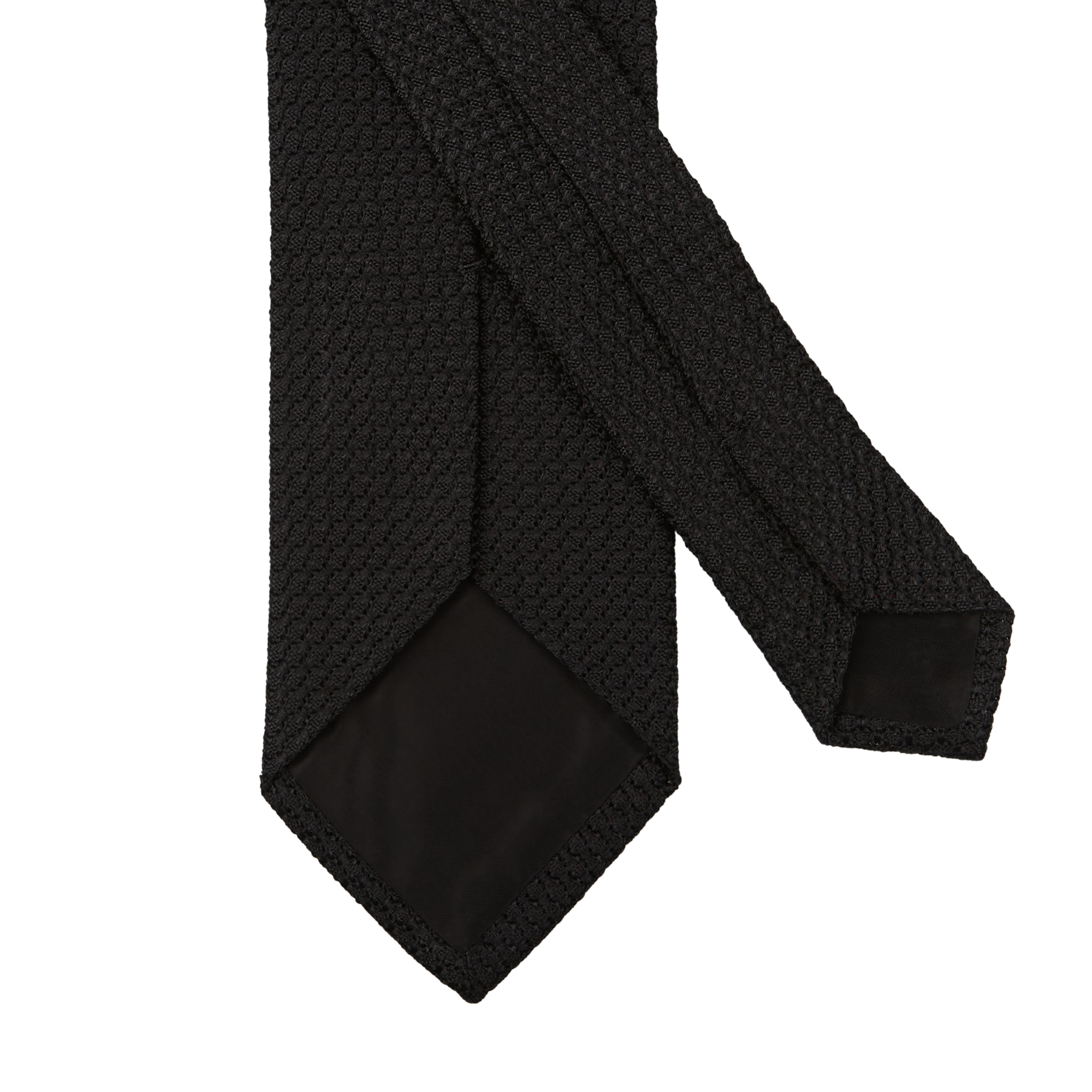 Amanda Christensen Black Grenadine Grossa Lined Silk Tie Back
