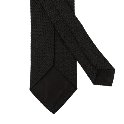 Amanda Christensen Black Grenadine Grossa Lined Silk Tie Back