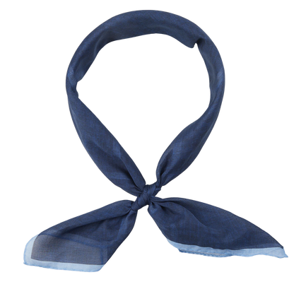 Amanda Christensen Blue Melange Block Printed Cotton Bandana Feature