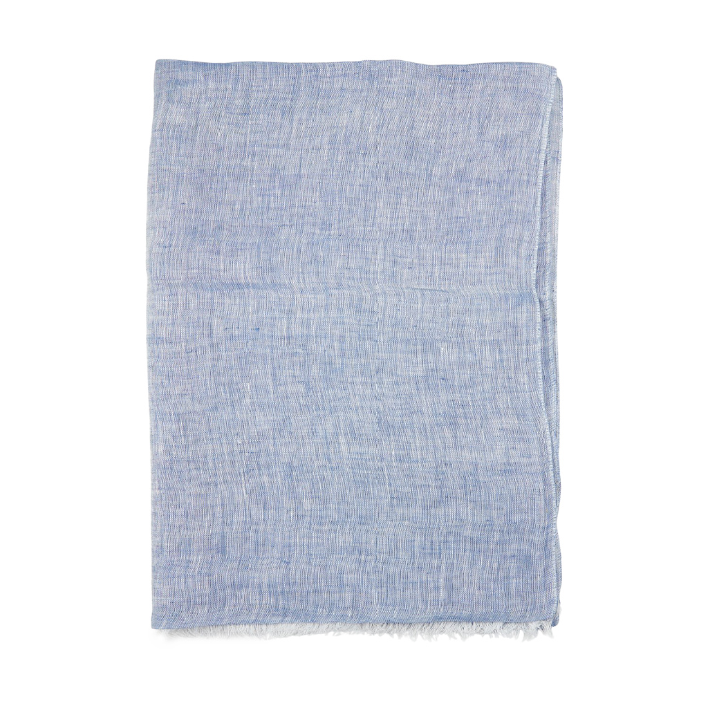 Amanda Christensen Blue Melange Linen Gauze Scarf Feature