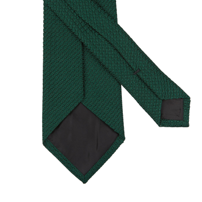 Amanda Christensen Bottle Green Grenadine Grossa Lined Silk Tie Back