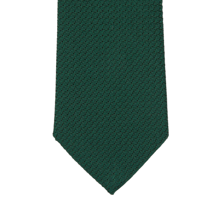 Amanda Christensen Bottle Green Grenadine Grossa Lined Silk Tie Feature