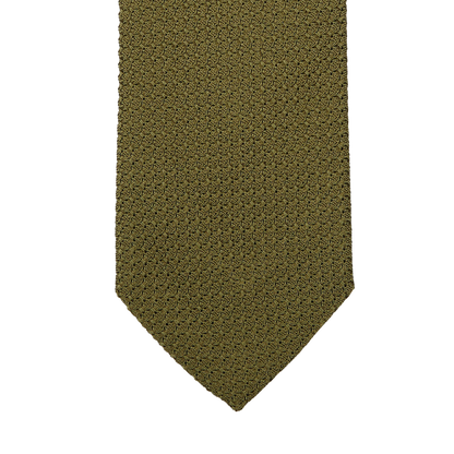 Amanda Christensen Green Grenadine Grossa Lined Silk Tie Tip