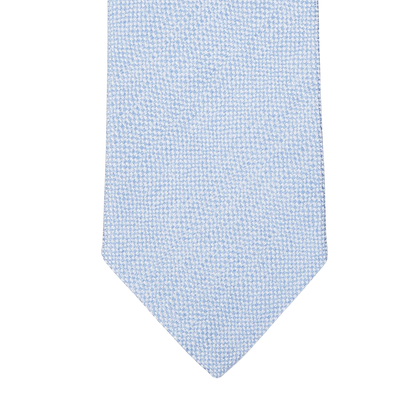 Amanda Christensen Light Blue Melange Woven Linen Tie Front