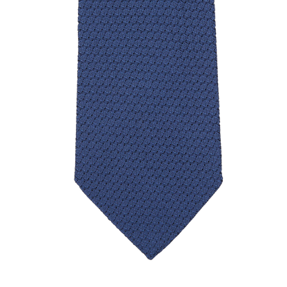 Amanda Christensen Napoli Blue Grenadine Grossa Lined Silk Tie Feature