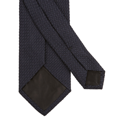 Amanda Christensen Navy Blue Grenadine Grossa Lined Silk Tie Back