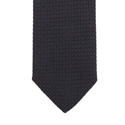 Amanda Christensen Navy Blue Grenadine Grossa Lined Silk Tie Tip