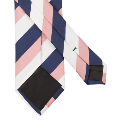 Amanda Christensen Pink Regimental Silk Lined Tie Back