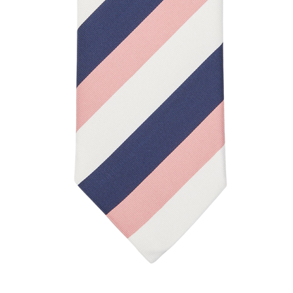 Amanda Christensen Pink Regimental Silk Lined Tie Front