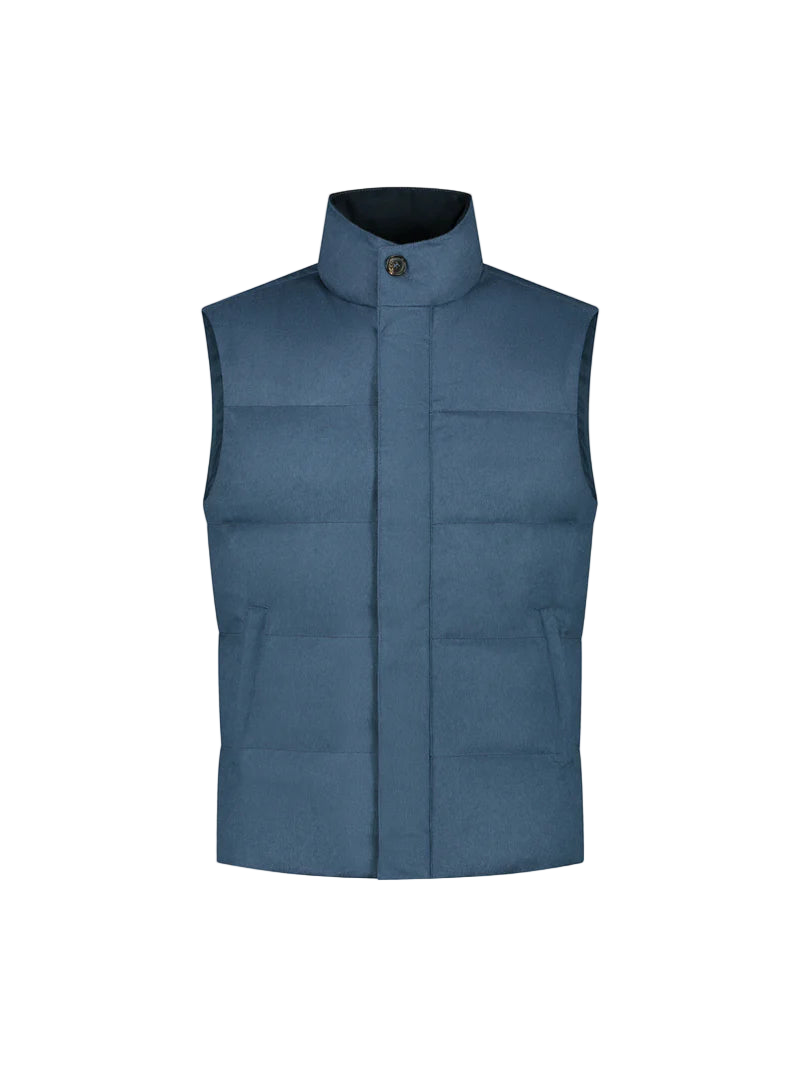 Steel Blue Wool/Cashmere AUR1 Bodywarmer