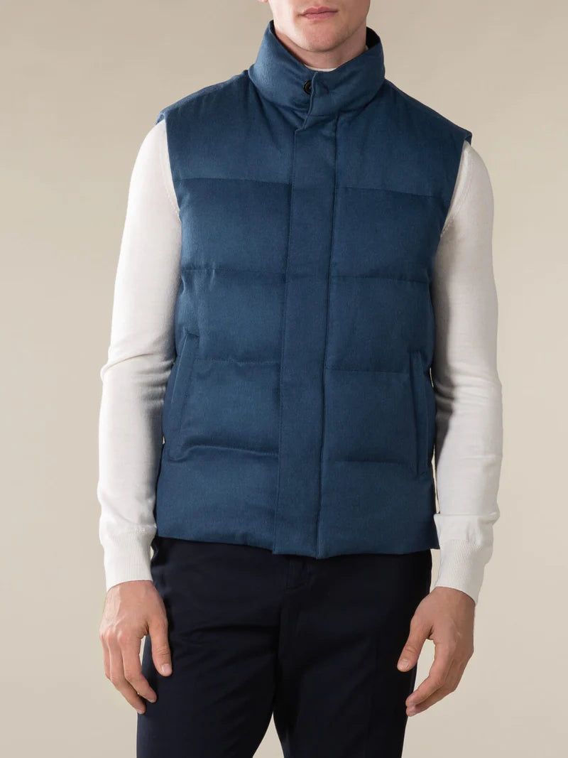 Steel Blue Wool/Cashmere AUR1 Bodywarmer