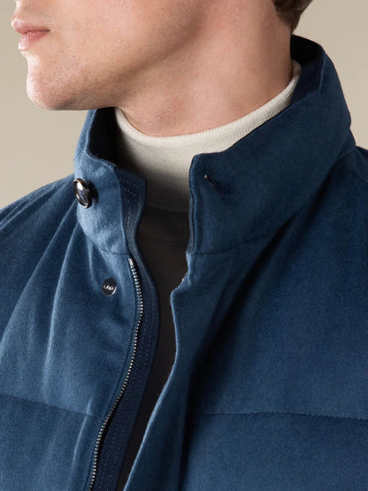 Steel Blue Wool/Cashmere AUR1 Bodywarmer